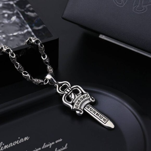 Chrome Hearts Silver Sword Pendant Necklace - Picture 1 of 5